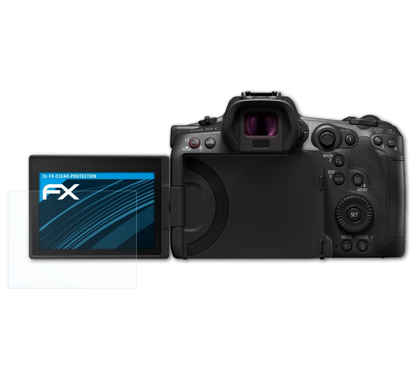 ATFOLIX 3x FX-Clear Displayschutz(für Canon R5 EOS C)