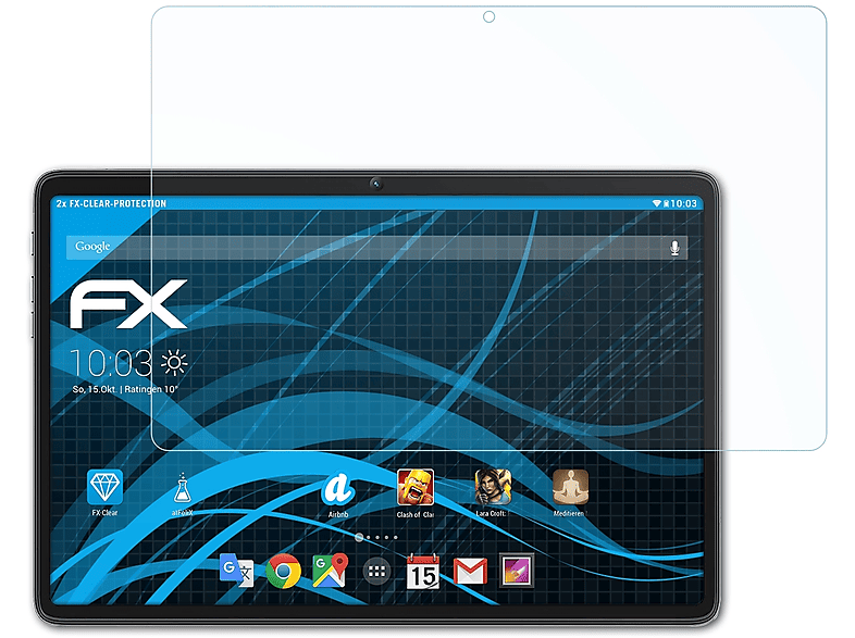 ATFOLIX 2x FX-Clear Displayschutz(für Blackview Tab 7 Pro)