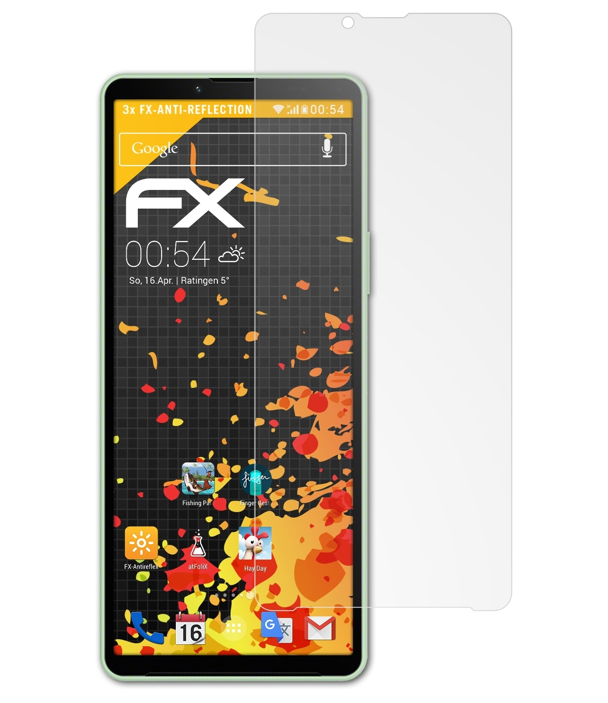 3x 10 V) Displayschutz(für ATFOLIX Sony FX-Antireflex Xperia