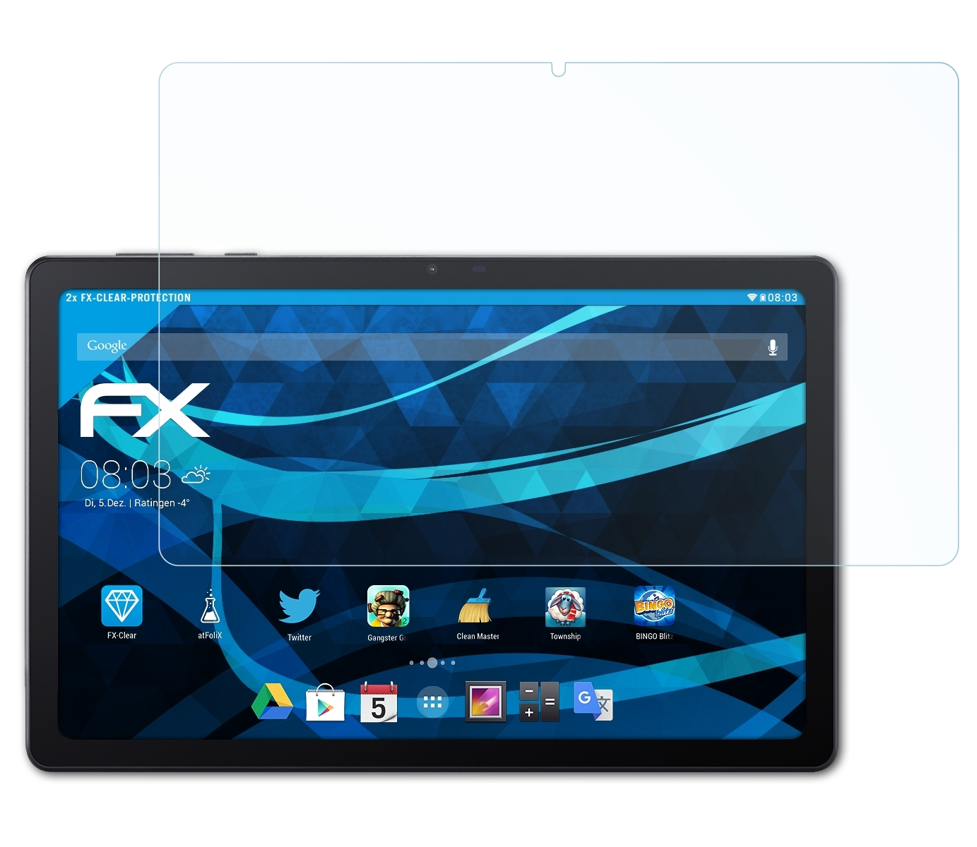 P10) Acer Displayschutz(für FX-Clear 2x Iconia ATFOLIX Tab