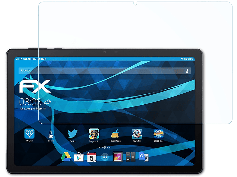 ATFOLIX 2x FX-Clear Displayschutz(für Acer Iconia Tab P10)