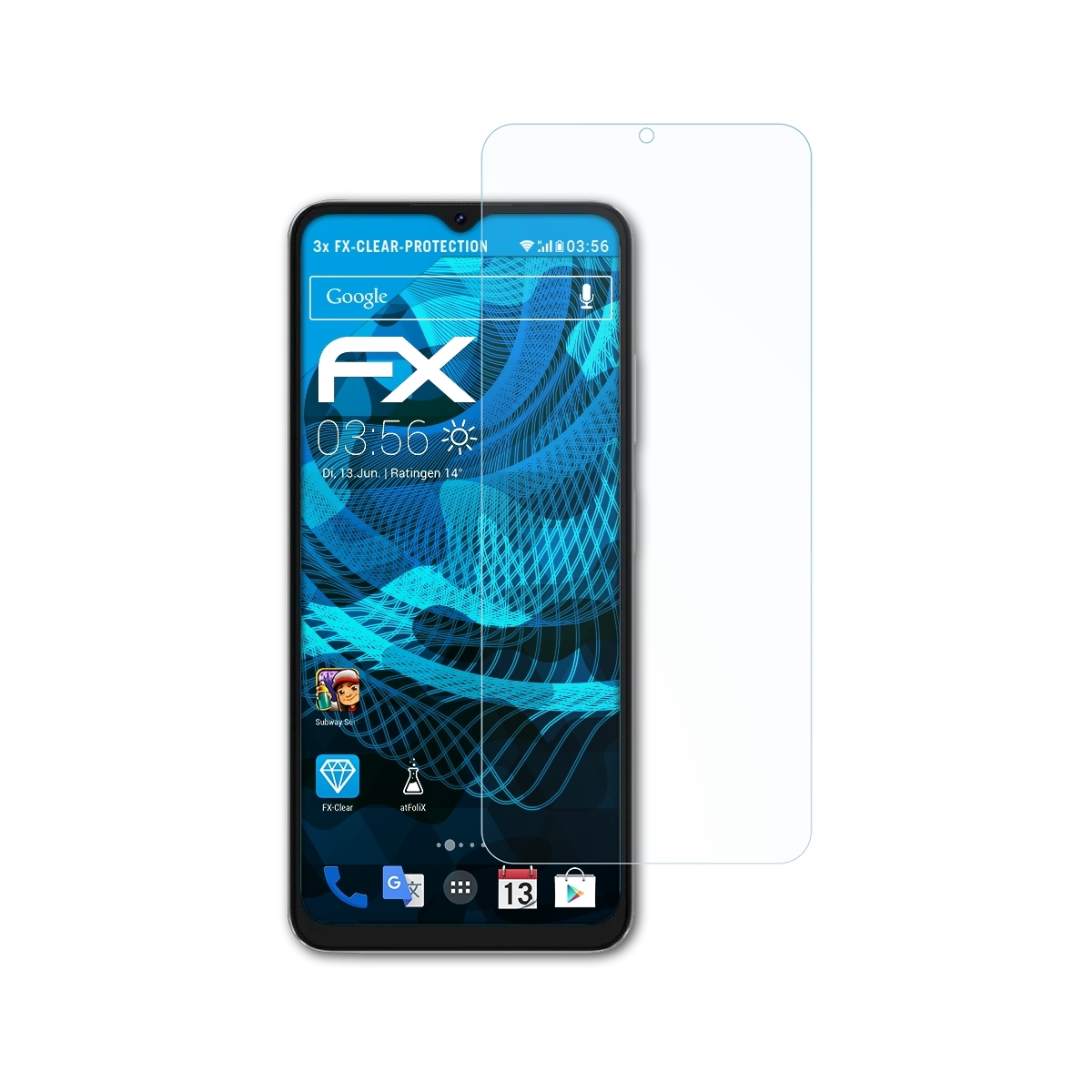 ATFOLIX 3x FX-Clear Displayschutz(für Blackview C70) Oscal