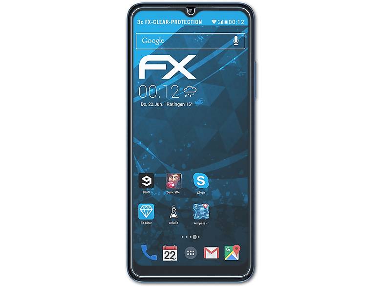 ATFOLIX 3x FX-Clear Displayschutz(für Telekom T Phone)