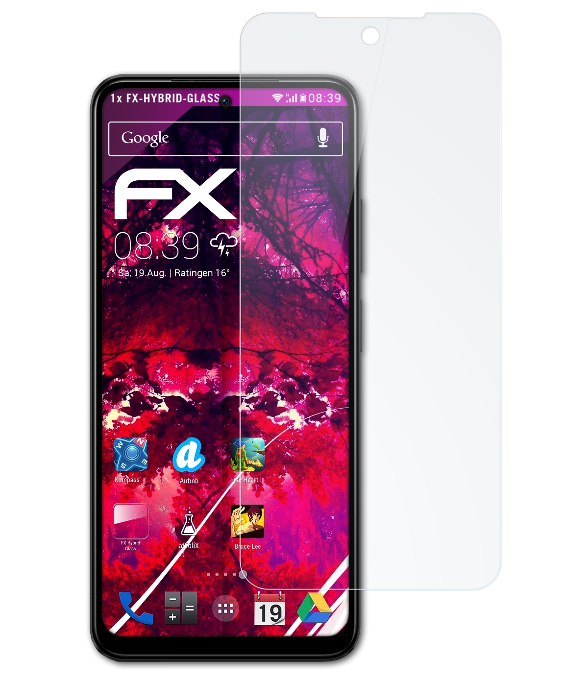 ATFOLIX Note Redmi Xiaomi Schutzglas(für 12S) FX-Hybrid-Glass