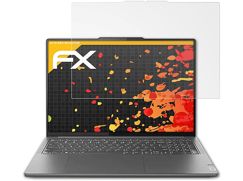 ATFOLIX 2x FX-Antireflex Displayschutz(für Lenovo Yoga Pro 9i (Gen 8 16 Inch))