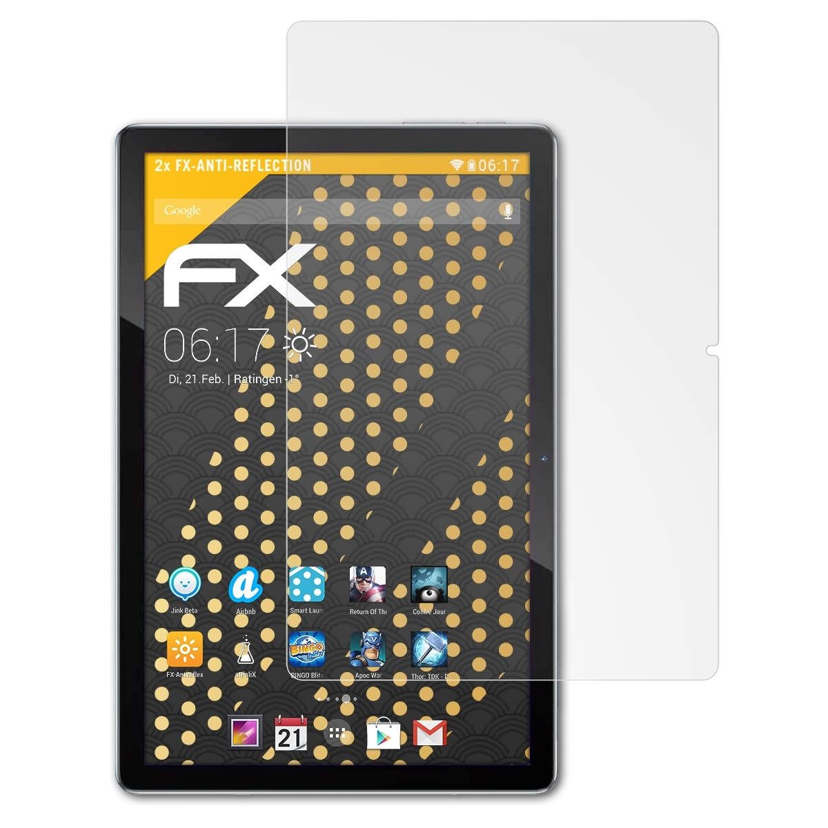 ATFOLIX Blackview FX-Antireflex Tab 12 2x Pro) Displayschutz(für