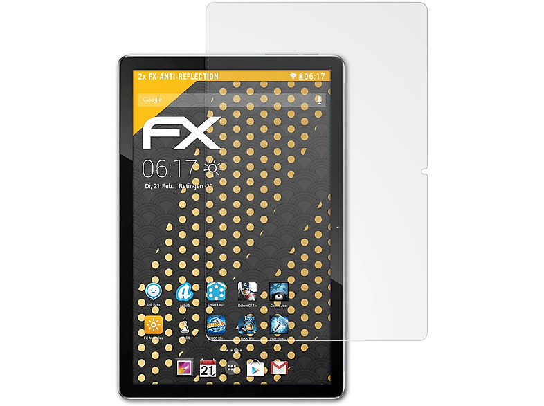 ATFOLIX 2x 12 Displayschutz(für Pro) Blackview FX-Antireflex Tab
