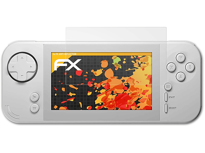 ATFOLIX 3x FX-Antireflex Displayschutz(für Blaze Evercade EXP)