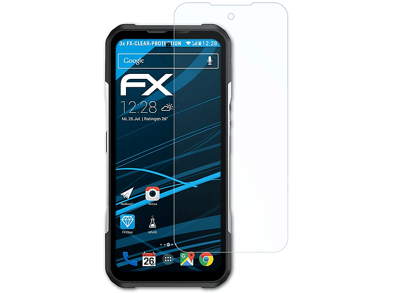 Pro) ATFOLIX V20 Doogee 3x FX-Clear Displayschutz(für