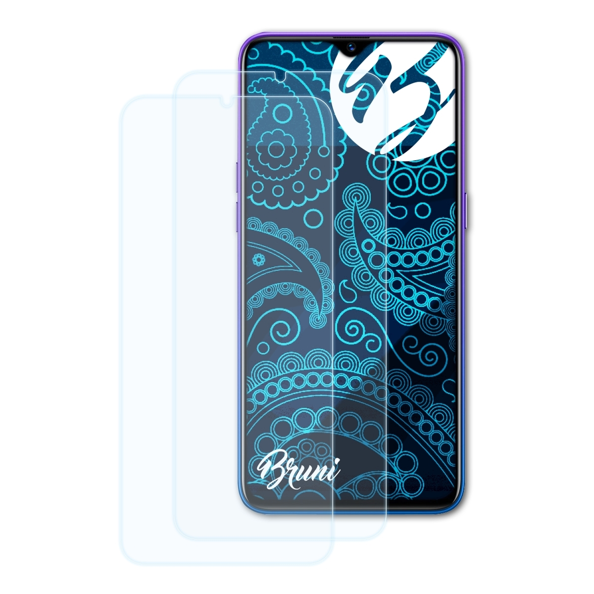 BRUNI 2x Basics-Clear Schutzfolie(für 5 Realme Pro)