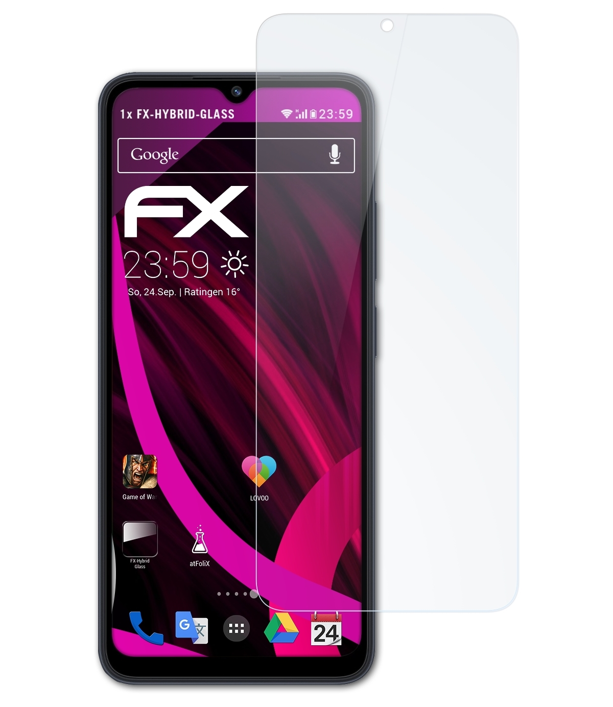 ATFOLIX FX-Hybrid-Glass Schutzglas(für Xiaomi 12C) Redmi