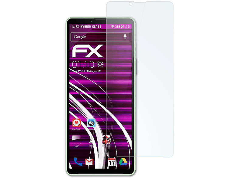 ATFOLIX FX-Hybrid-Glass Schutzglas(für Sony Xperia 10 V)