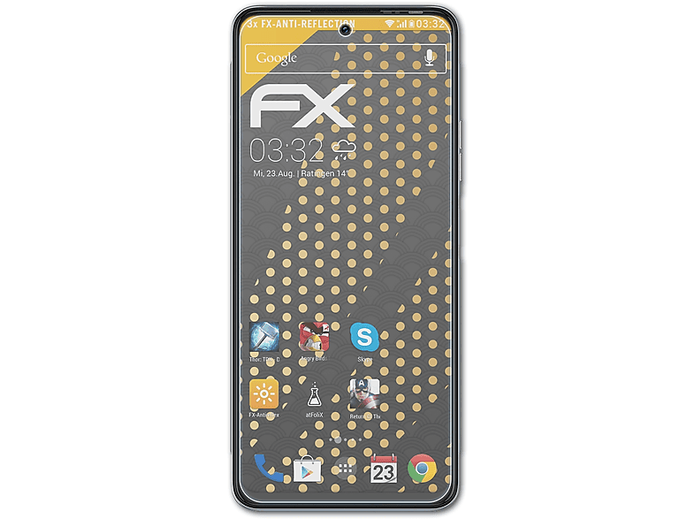 Pova 3x Displayschutz(für 3) ATFOLIX Tecno FX-Antireflex