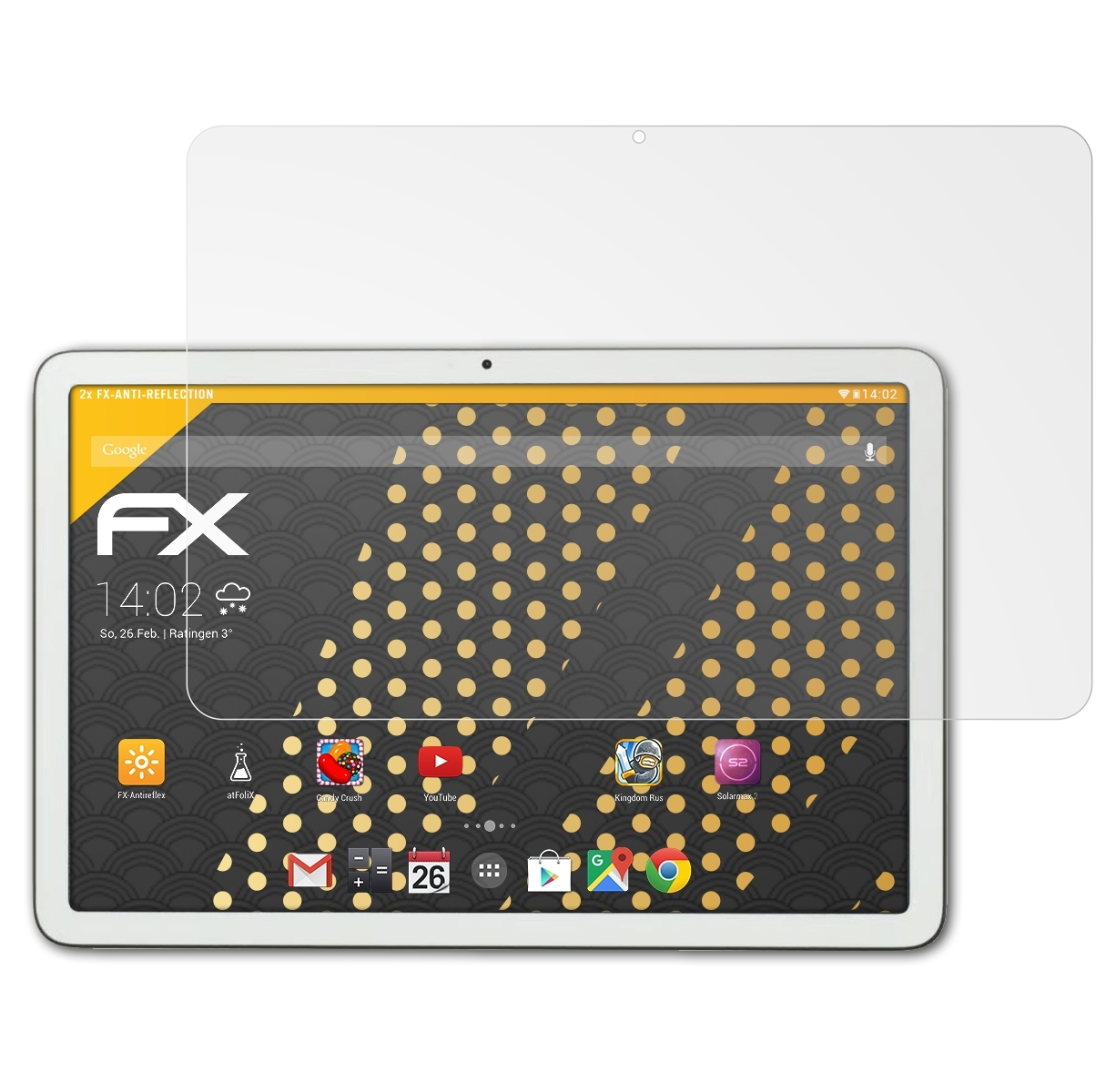 ATFOLIX 2x Google FX-Antireflex Displayschutz(für Tablet) Pixel
