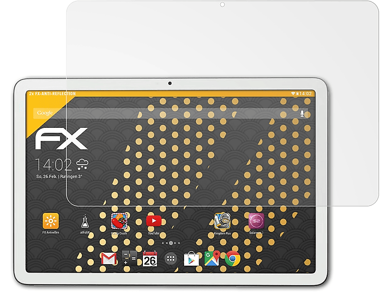 ATFOLIX 2x FX-Antireflex Tablet) Google Displayschutz(für Pixel