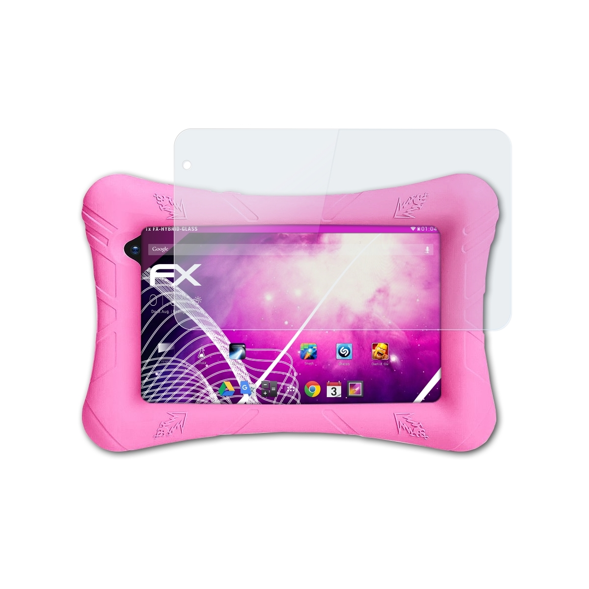 Tablet) FX-Hybrid-Glass Pritom ATFOLIX Kids P7 Schutzglas(für