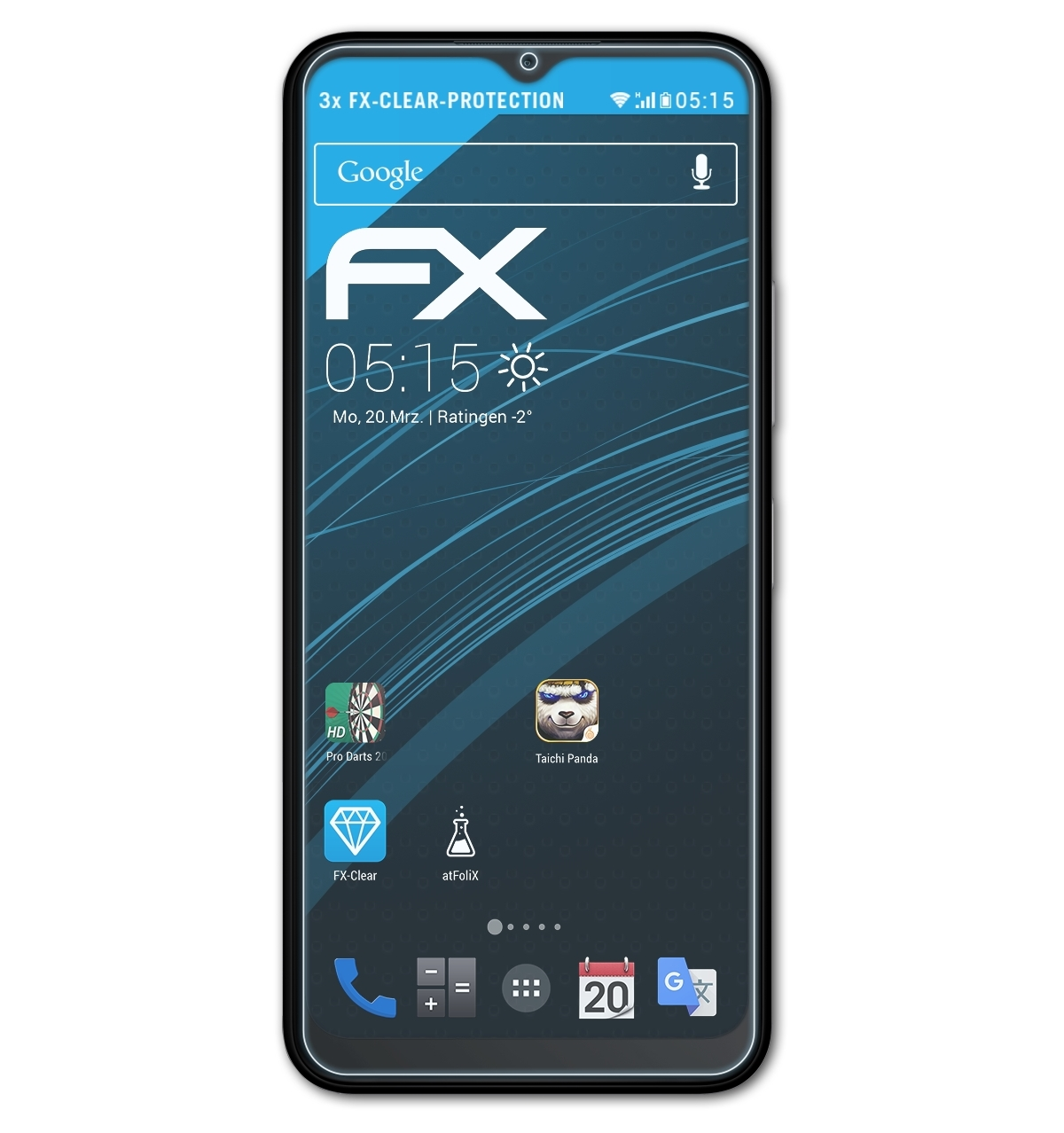 ATFOLIX 3x FX-Clear Displayschutz(für Nokia C32)