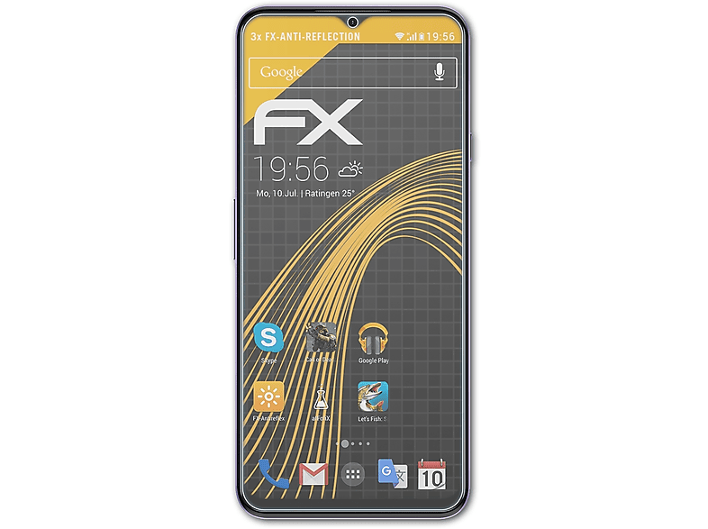 ATFOLIX 3x FX-Antireflex Cubot Displayschutz(für P80)