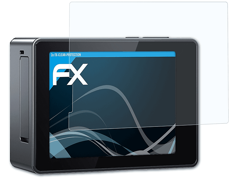 ATFOLIX 3x FX-Clear Displayschutz(für Apeman A80)