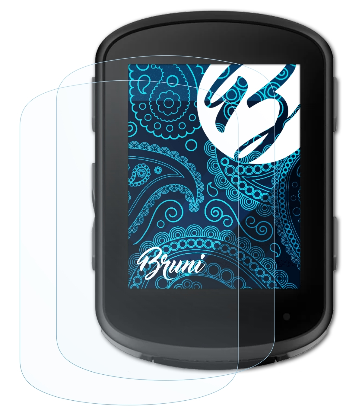 BRUNI 540) 2x Basics-Clear Edge Garmin Schutzfolie(für