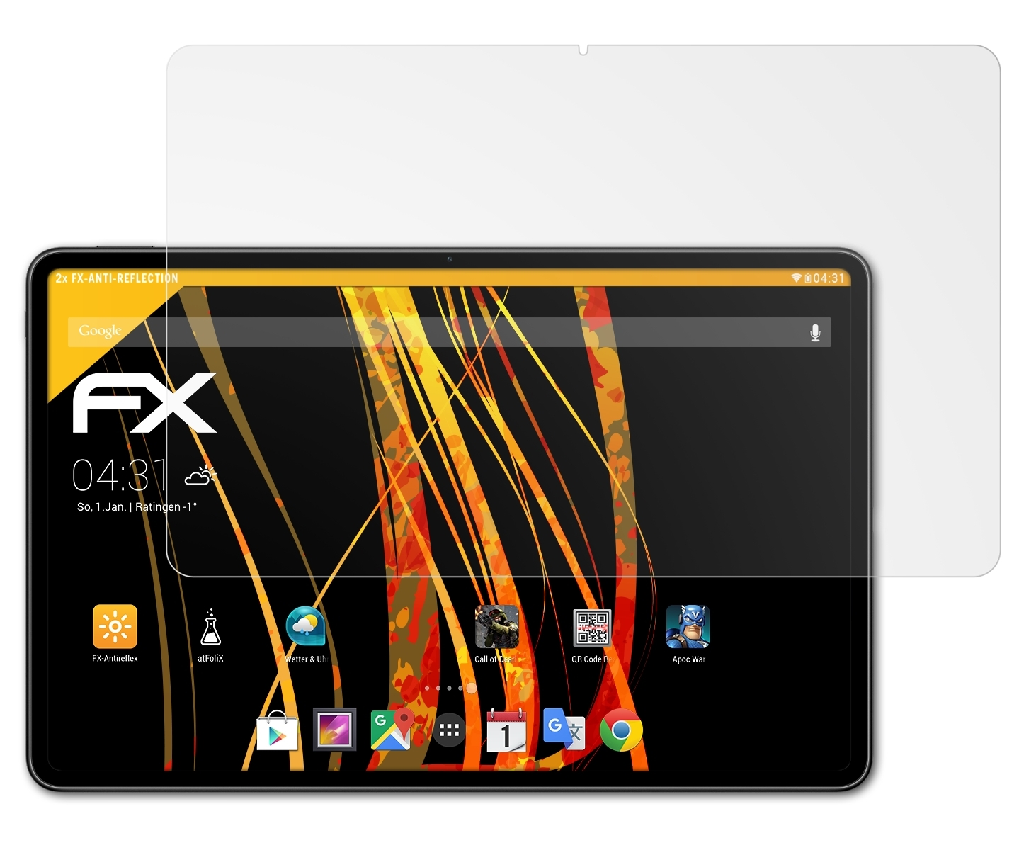 ATFOLIX 2x FX-Antireflex Displayschutz(für Huawei (2023)) 11 MatePad