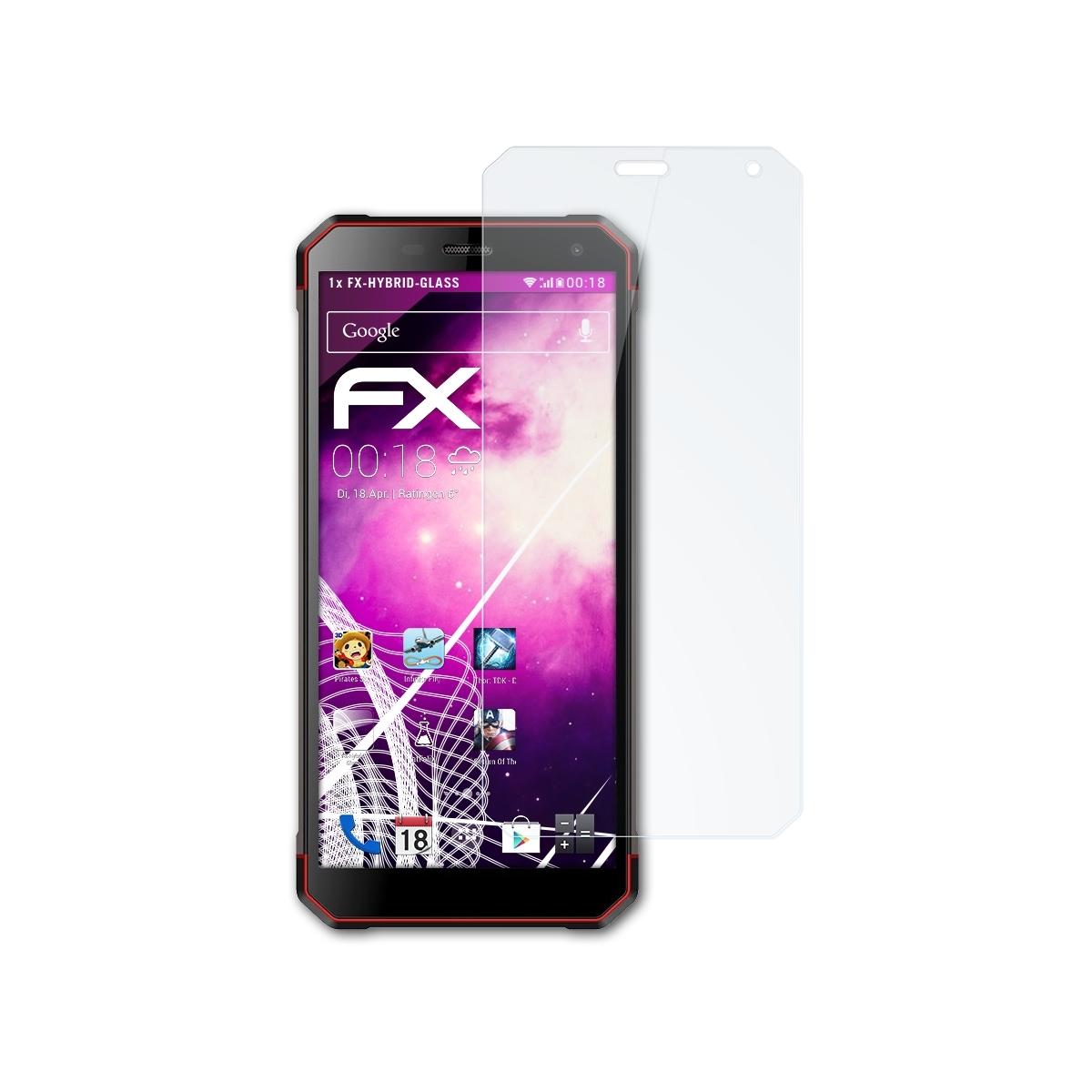 ATFOLIX FX-Hybrid-Glass Schutzglas(für MaxCom Smart Strong) LTE MS571