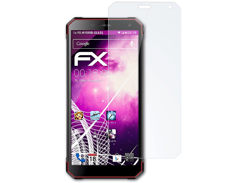 ATFOLIX FX-Hybrid-Glass Schutzglas(für MaxCom Smart MS571 LTE Strong)