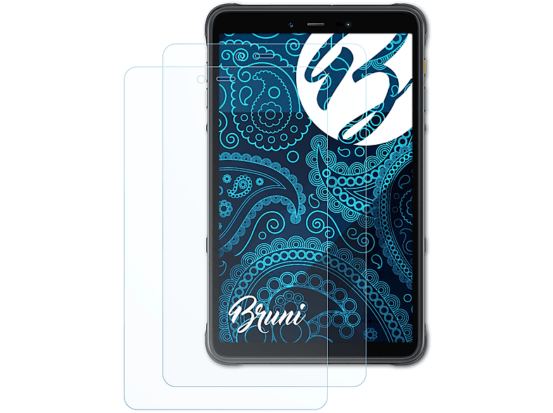 BRUNI 2x Basics-Clear Schutzfolie(für Ulefone Armor Pad) | Tabletschutzfolien