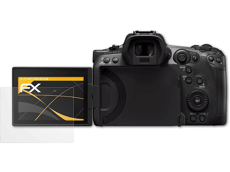 ATFOLIX 3x FX-Antireflex Displayschutz(für EOS Canon C) R5