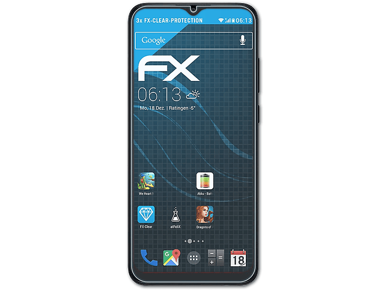 ATFOLIX 3x FX-Clear Displayschutz(für Samsung Galaxy A04e (2022))