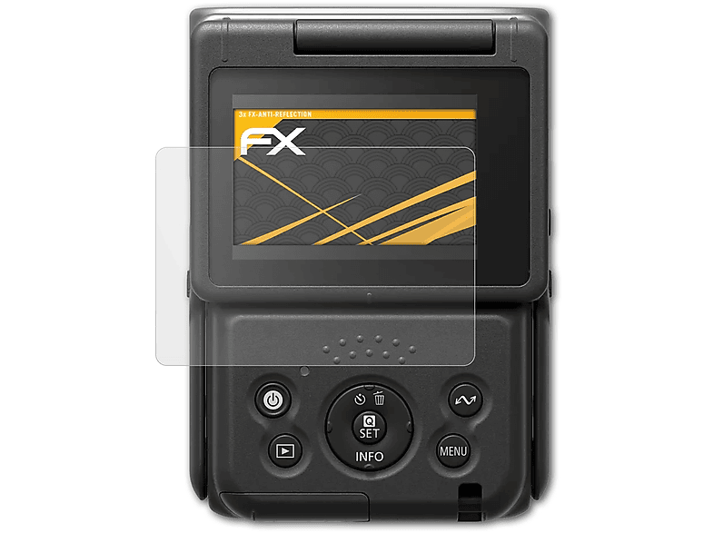 ATFOLIX 3x FX-Antireflex Displayschutz(für Canon PowerShot V10)