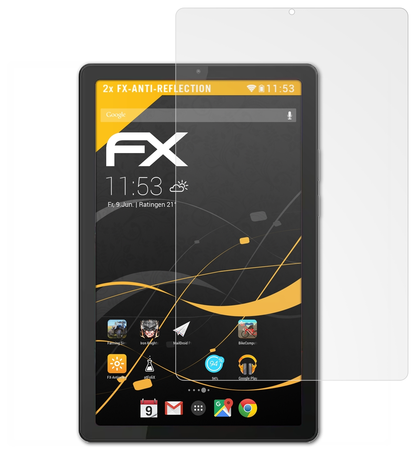 M9) FX-Antireflex Tab 2x ATFOLIX Lenovo Displayschutz(für