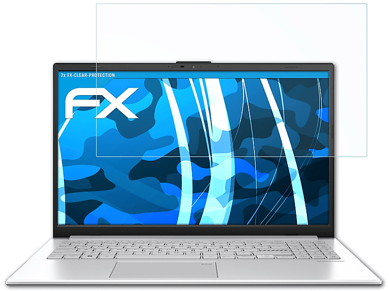 ATFOLIX 2x FX-Clear Displayschutz(für Asus Vivobook Go 15 OLED (2023))