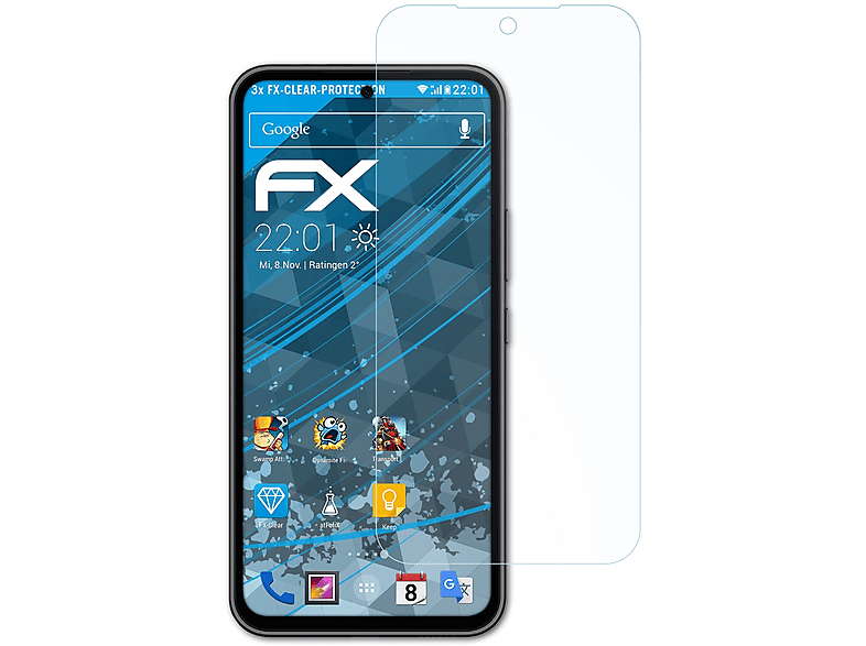 ATFOLIX 3x A54 Galaxy 5G) Samsung Displayschutz(für FX-Clear