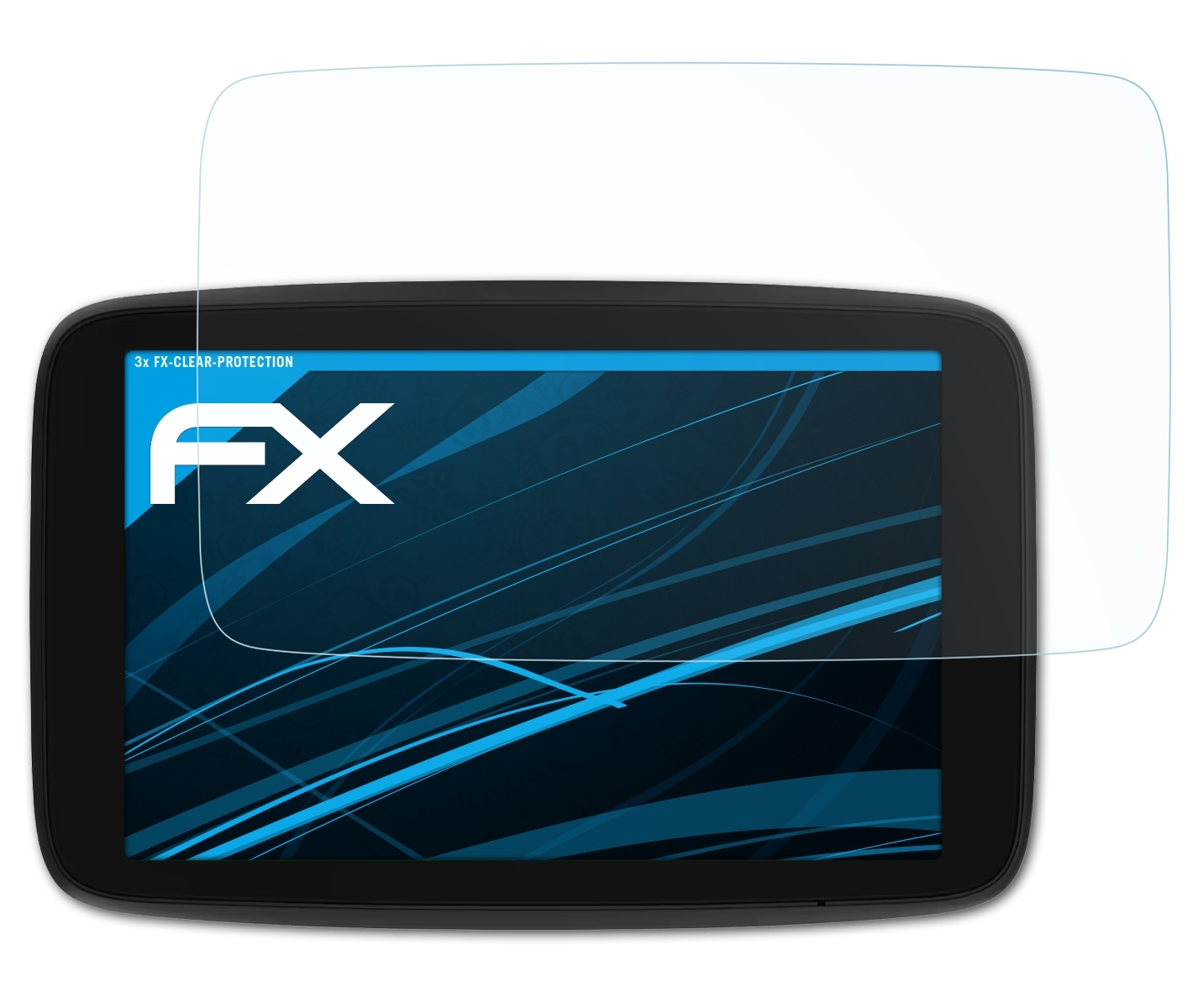 ATFOLIX 3x FX-Clear Displayschutz(für TomTom GO Max) Camper