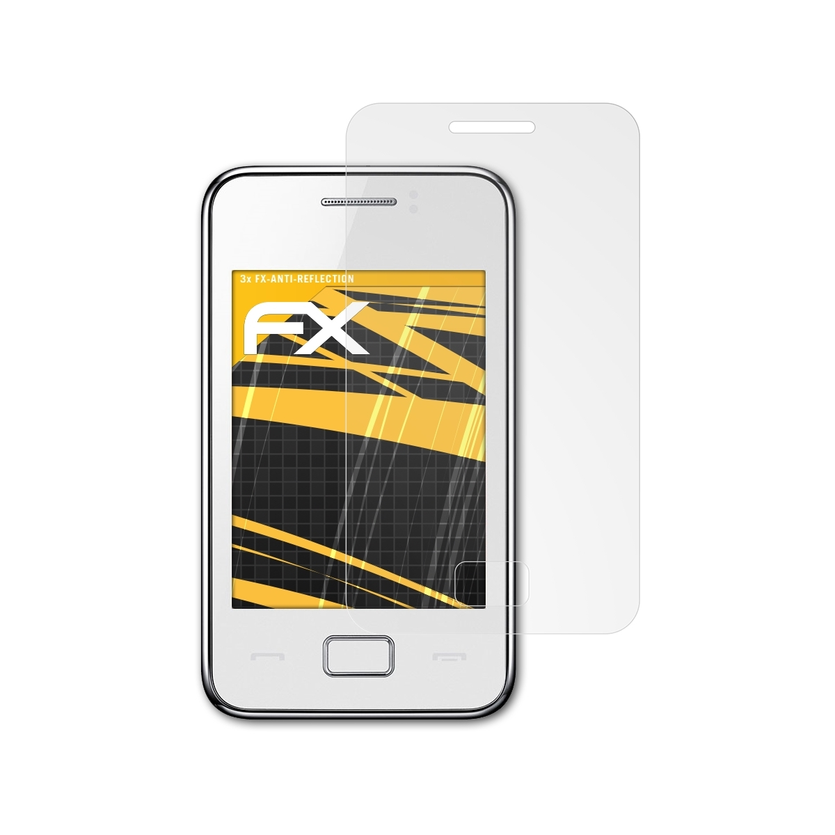 ATFOLIX 3x FX-Antireflex Displayschutz(für Samsung 2 Tocco (GT-S5220)) Lite