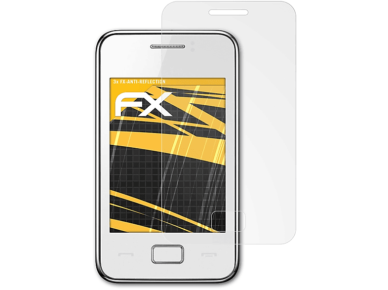 ATFOLIX 3x FX-Antireflex Displayschutz(für Samsung Tocco Lite 2 (GT-S5220))