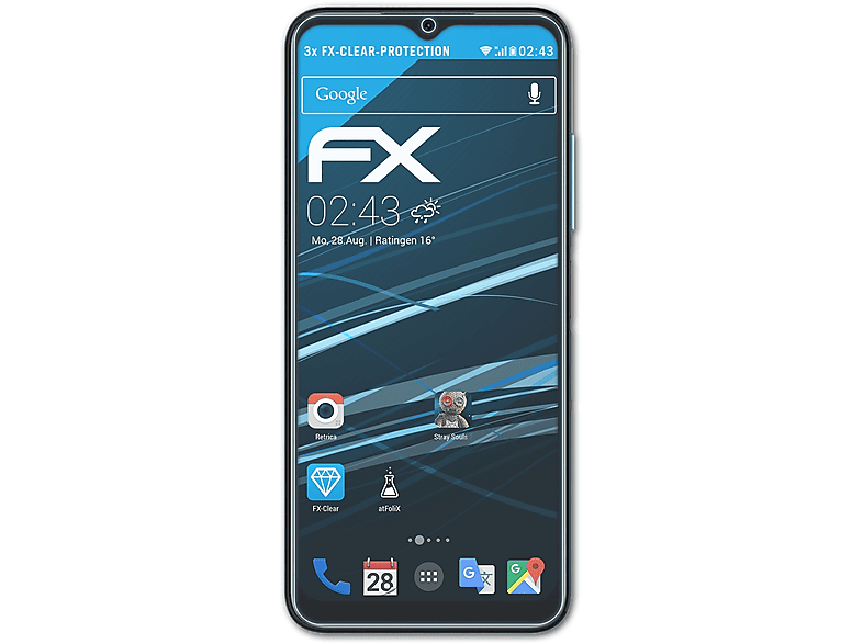 ATFOLIX 3x FX-Clear Displayschutz(für Doogee N50)