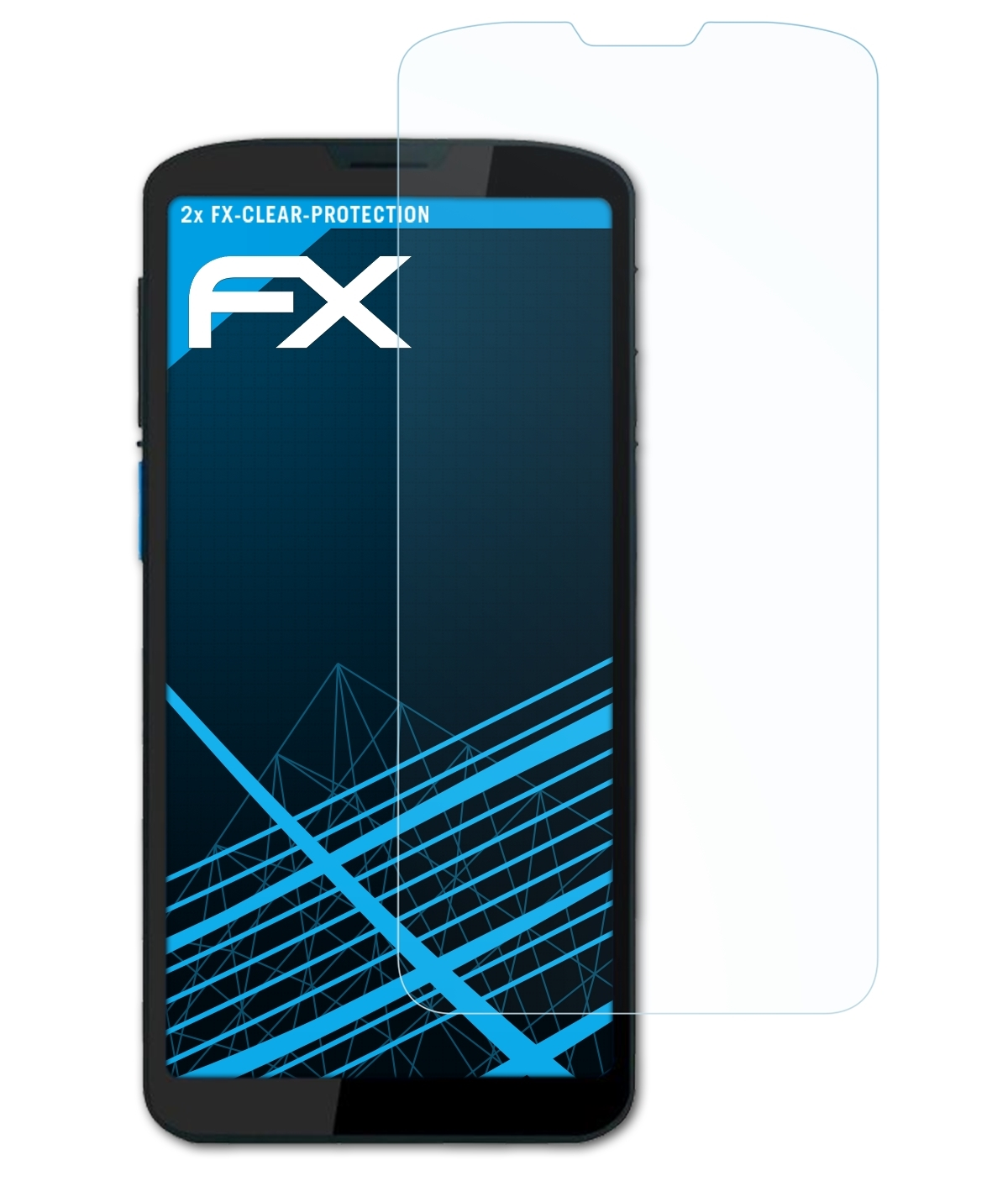ATFOLIX 2x FX-Clear Displayschutz(für Unitech EA630 Plus)