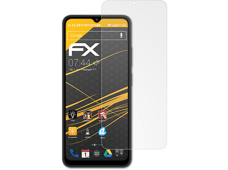 ATFOLIX 3x FX-Antireflex Displayschutz(für Xiaomi Redmi 12C)