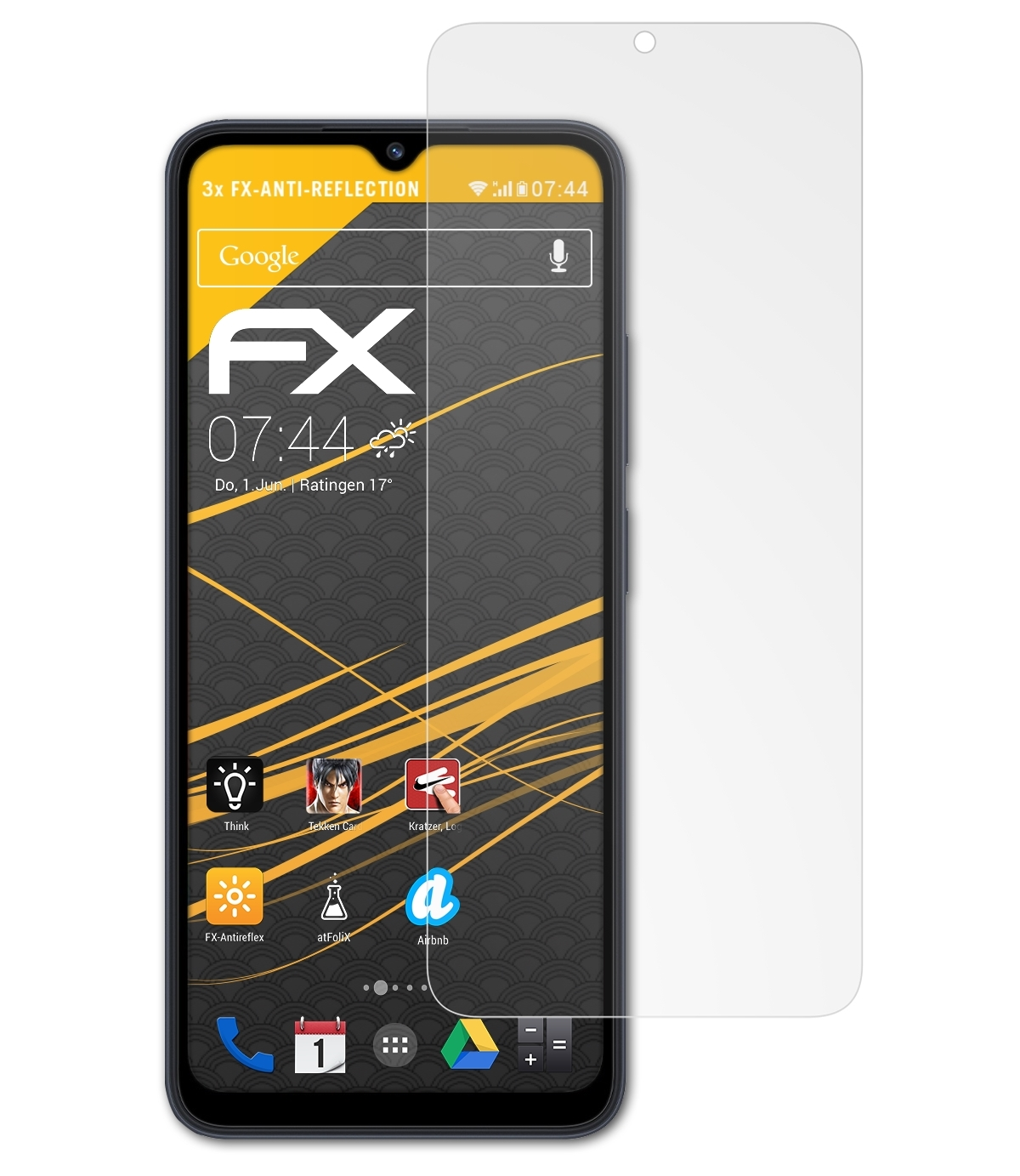 Xiaomi Redmi 12C) FX-Antireflex Displayschutz(für ATFOLIX 3x