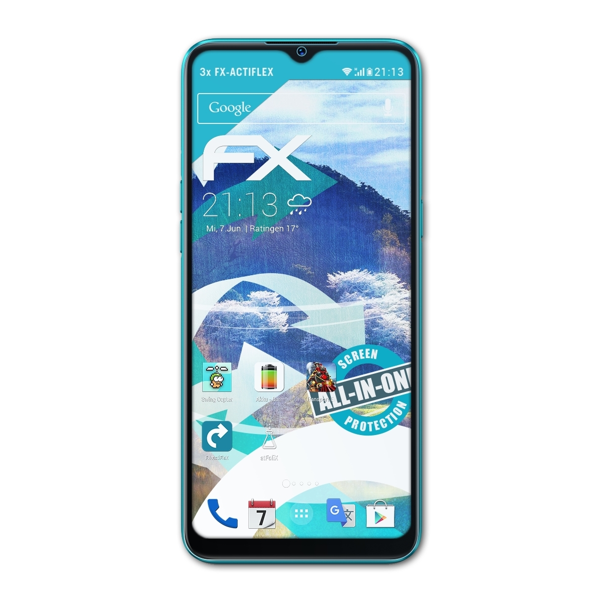 ATFOLIX 3x Displayschutz(für 5i) Realme FX-ActiFleX