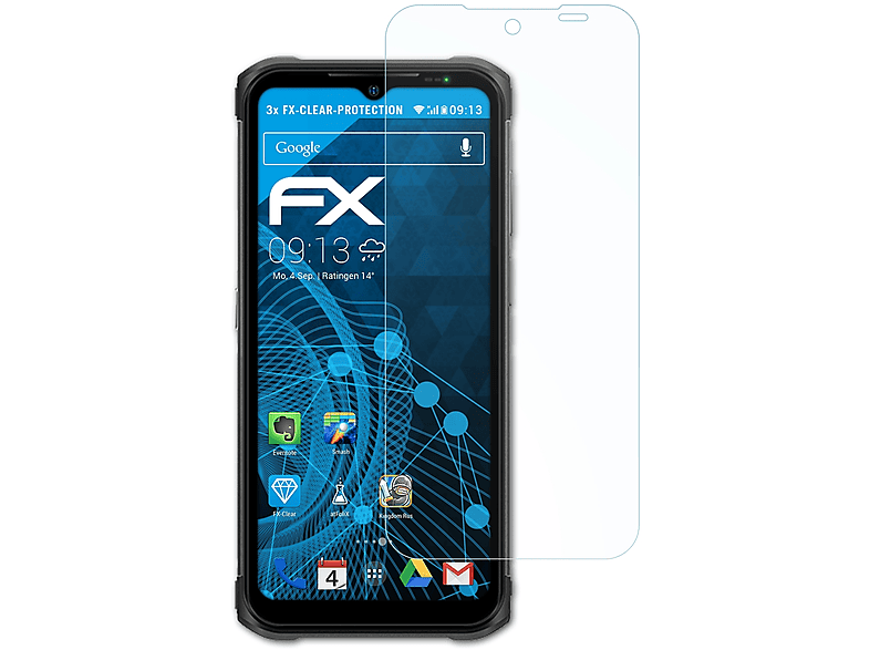 FX-Clear Armor 3x 12S) Displayschutz(für ATFOLIX Ulefone