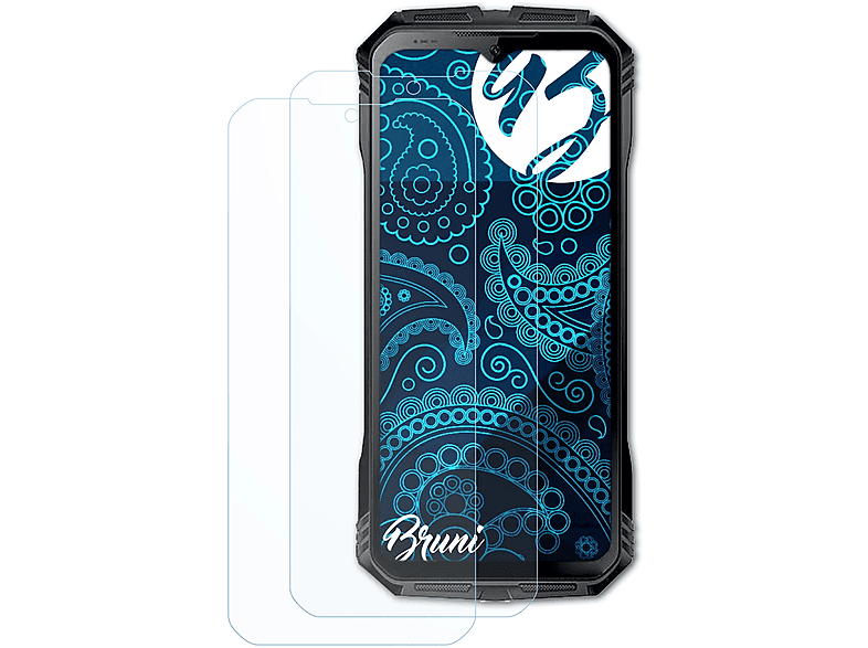 BRUNI 2x Basics-Clear Pro) S100 Doogee Schutzfolie(für