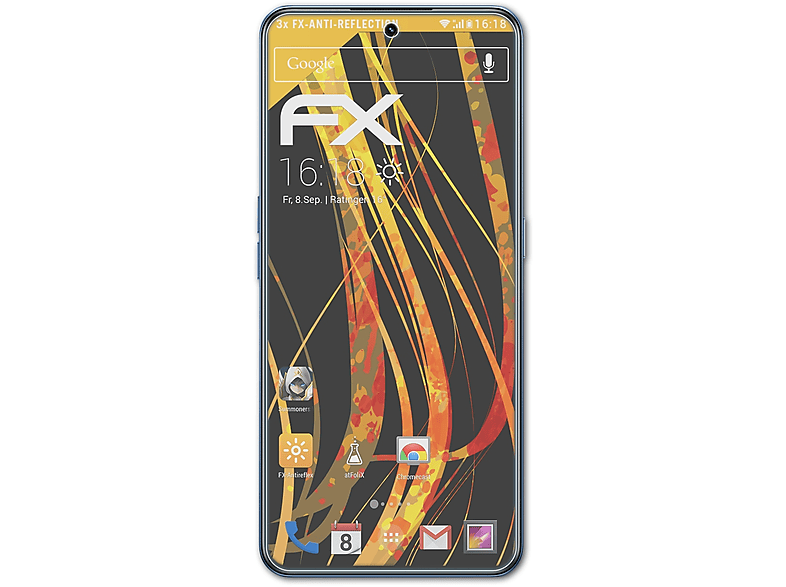 ATFOLIX 3x FX-Antireflex Displayschutz(für Neo Realme 5 SE) GT