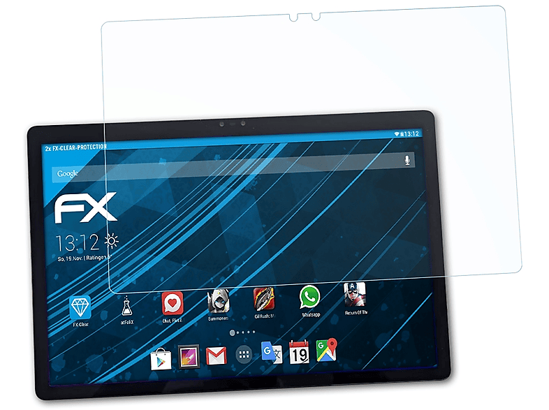 ATFOLIX 2x FX-Clear Displayschutz(für ZTE Nubia Pad 3D)