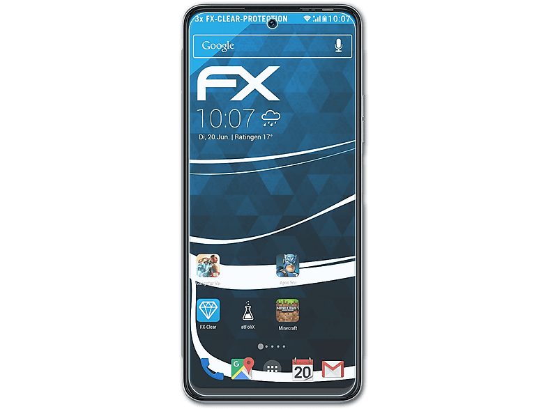 ATFOLIX 3x FX-Clear Pova Tecno 3) Displayschutz(für