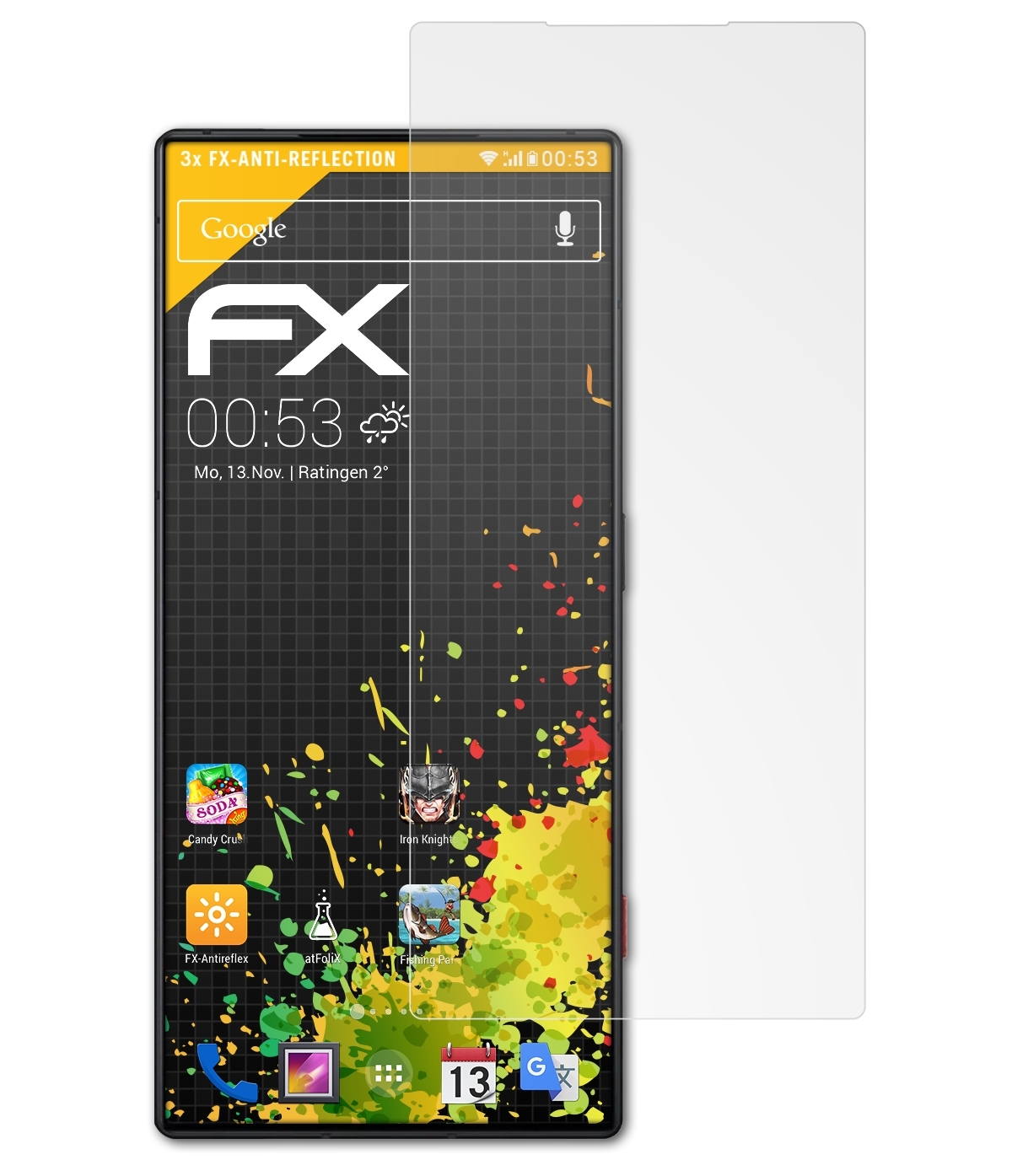 ATFOLIX 3x 8 FX-Antireflex Red Displayschutz(für Pro) Nubia Magic
