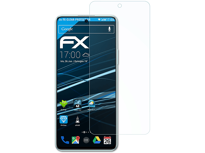 ATFOLIX 3x FX-Clear Displayschutz(für Huawei 11i) Nova