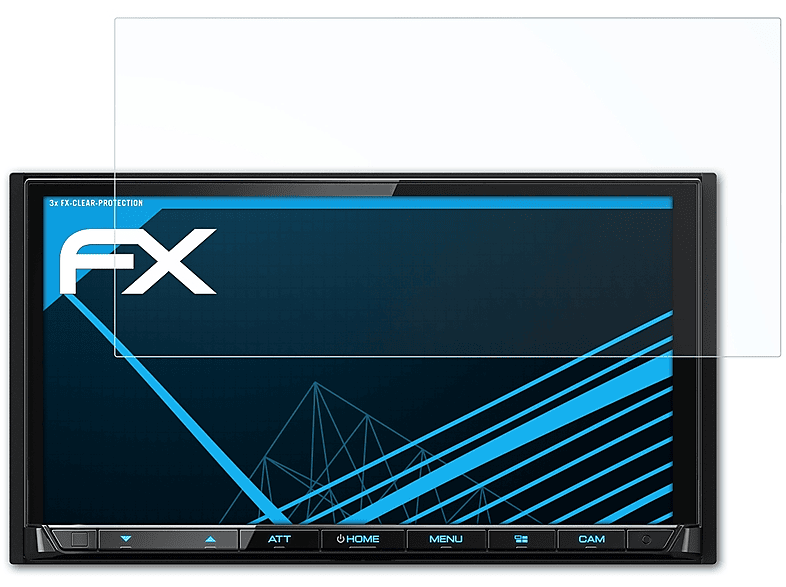 DMX8021DABS) FX-Clear Displayschutz(für Kenwood 3x ATFOLIX